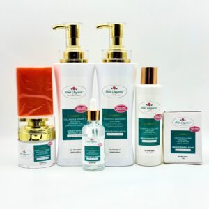 Skin Enhancing and Radiant Bodycare Package Set - With Glutathione and Jojoba for Uneven Skin Tone and Dark Spot Correction Brightening Gel