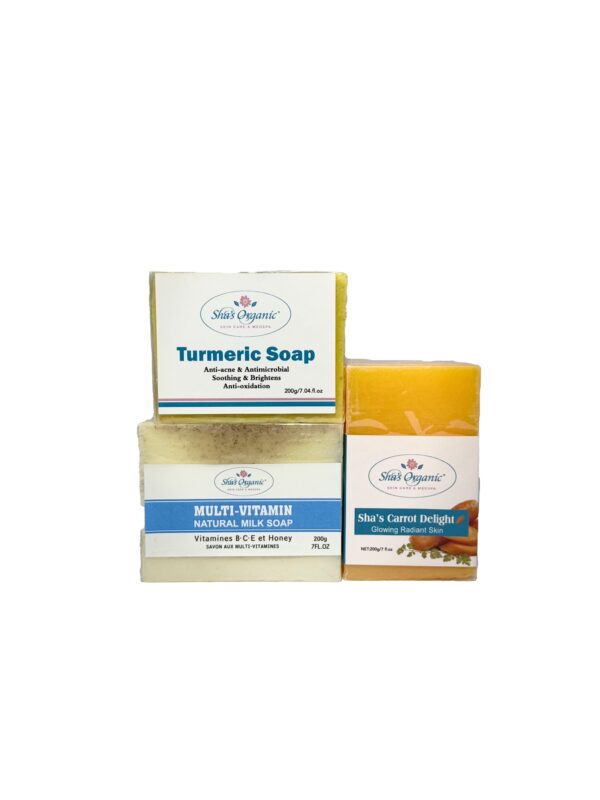 Brightening and Glowing Correctional Soap Package Set - With Kojic Acid, Vitamin B, C, and E for a Radiant Skin Tone Antibacterial Natural Milk