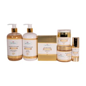 24k Gold and Collagen Skincare Package Set - With Retinol and Collagen for Anti-Aging and Facial Radiance Radiant Smooth