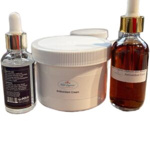 Antioxidant package with toner, serum, Cream, anti aging | Protect | Moisturize | Hydrate | Skincare Hyaluronic Acid Moisture Comfort Moisturizer Hydrating Moisturizing Aloe Carrot Restore Soothing Unscented