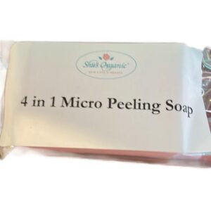 Sha's 4 in 1  Peeling Soap with Glycol 4 oz Vegan Cruelty Free Exfoliating Body micro peeling with AHA, Pumice, Witch Hazel & Niacinamide for Soothing and Redness Clear Smooth Acne Exfoliate