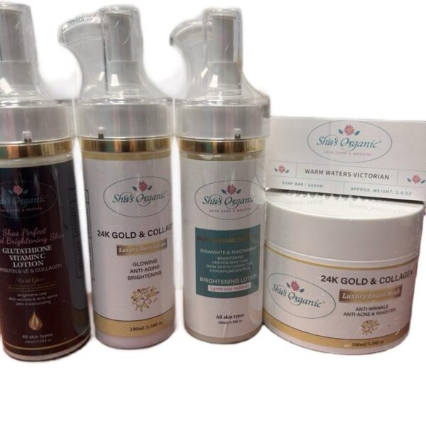 Briana’s Sample/Travel Skincare Package Set - With enhancing,perfect-skin, 24 Gold Retinol and Collagen for Anti-Aging and Facial Radiance Radiant Smoot